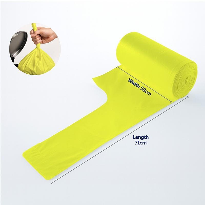 one Rolls 72 pcs Scented Large Bin Liner Kitchen Tidy Garbage Bag with Handle 35L 58cm x 71cm Scented: Lavender or Lemon or Lime
