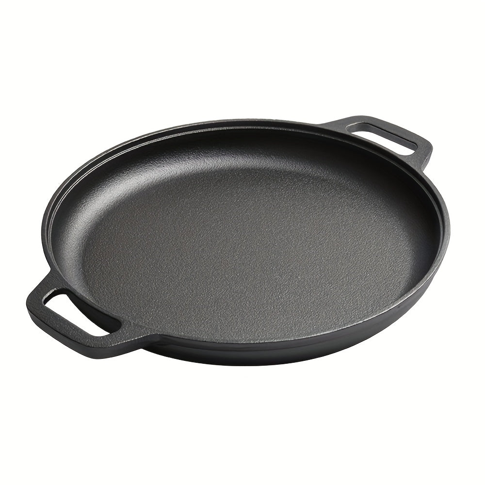 1/2PCS  28cm Cast Iron Skillet with Dual Handle Pre Seasoned Frying Pan for Stove, Oven, Grill Campfire Nonstick Cast Iron Cookware Black