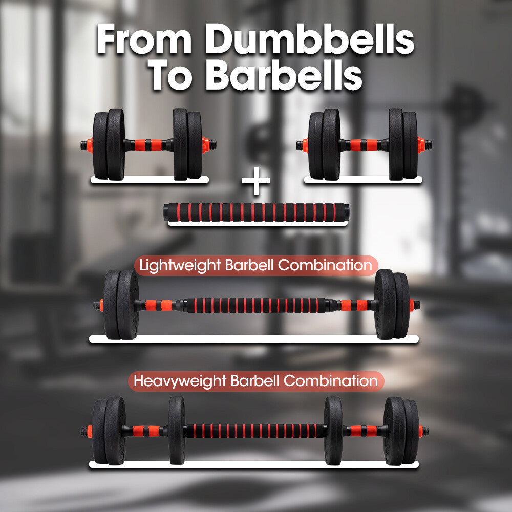 15kg Adjustable Dumbbell Barbell Set Home Gym Weights Exercise, Adjustable Dumbbell Set, Dumbbell Set for Women, Gym Dumbbell Set, Fullbody Exercise
