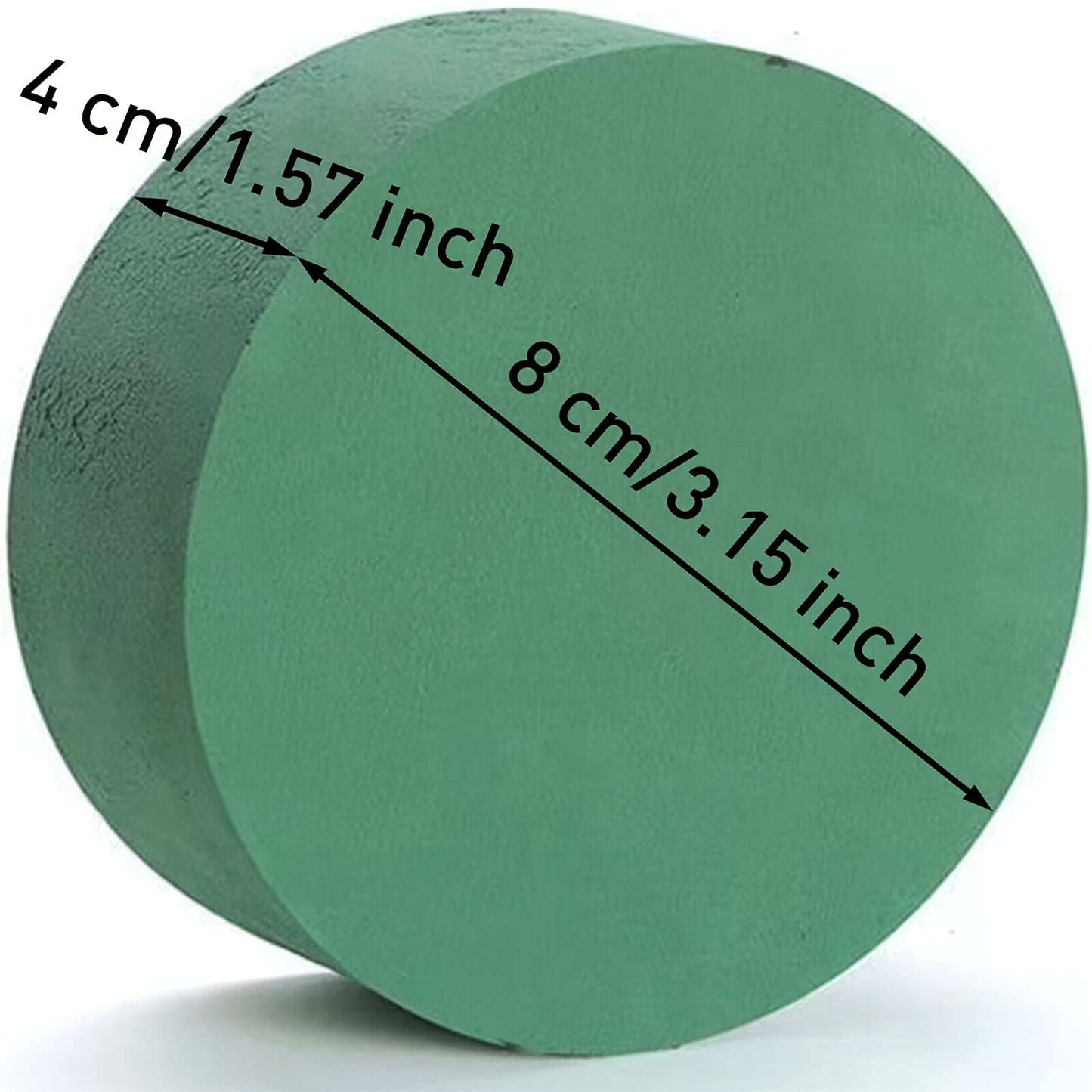 4pcs Round Floral Foam Blocks, Green Wet Foam Block, Dry Floral Foam, Wet Florist Block Flower Arrangement Supplies For Wedding Aisle Flowers, Arty Decoration, Party