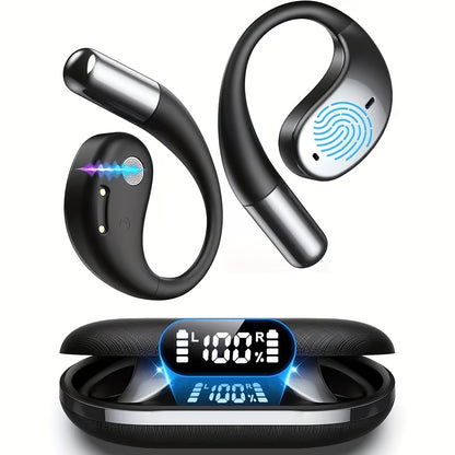 Ai Translation Headset, Bone Conducting Wireless Bluetooth 6.0 Headphones, Real-time Translation In 144 Languages, 6 Mics Intelligent Noise Cancellation, ChatGpt Support, Real-time Translation Of Meeting Notes, Touch Control, Deep Bass