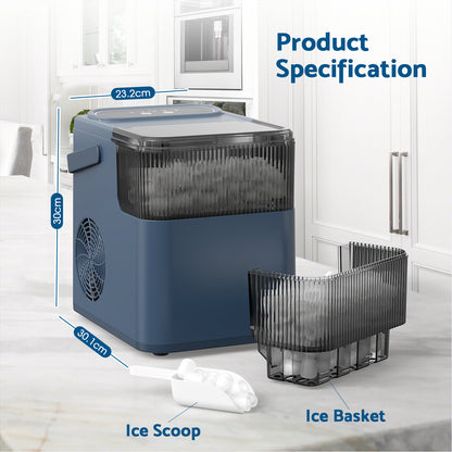 Advwin Countertop Ice Maker Machine, Portable Bullet Ice Maker with Self Cleaning, 7 Ice Cubes in 6-8 Mins, 2 Ice Sizes, Ice Machine for Home Kitchen Office Bar