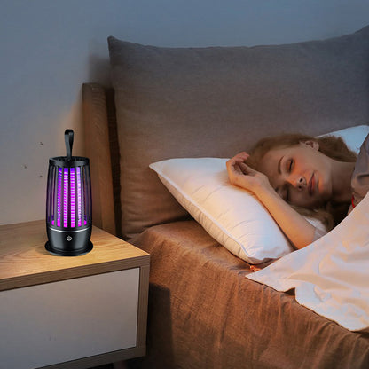 USB Rechargeable Mosquito Killer Lamp 2 Modes Portable Dual-Use Design Ultra-Quiet for Indoor & Outdoor Use, Quiet Operation Ideal for Bedroom, Office, RV, Camping - Essential Summer Mosquito Repellent, Mosquito Repellent Device