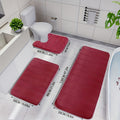Bathroom Toilet Three Piece Set, Household Anti Slip And Absorbent Floor Mat, Bathroom, Kitchen, Bedroom, Laundry Room - Soft, Comfortable&durable Essential For Home Use