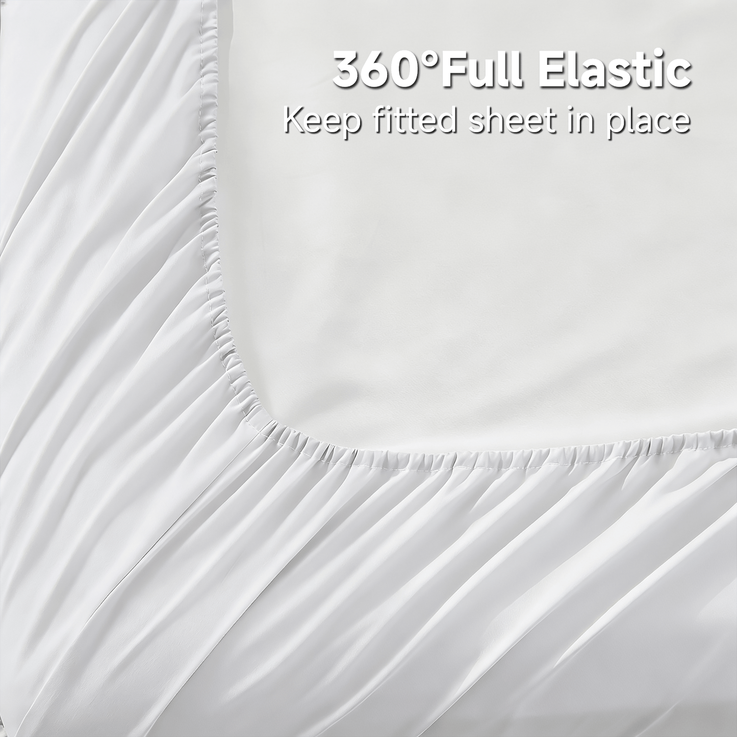 3/4pcs 2000TC Bamboo Bed Sheets Set - Cooling Sheets Super Soft Feel Wrinkle Free For All-Season - Sheet & Pillowcase Sets Fit 35-40 cm Deep Pocket Bamboo Bed Sheet Sets - Perfect For Family, Dormitory - Great Gifts