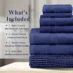 7-Piece Machine Washable Cotton Bath Towel Set product detail 4