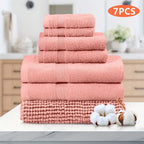 7-Piece Machine Washable Cotton Bath Towel Set product detail 16