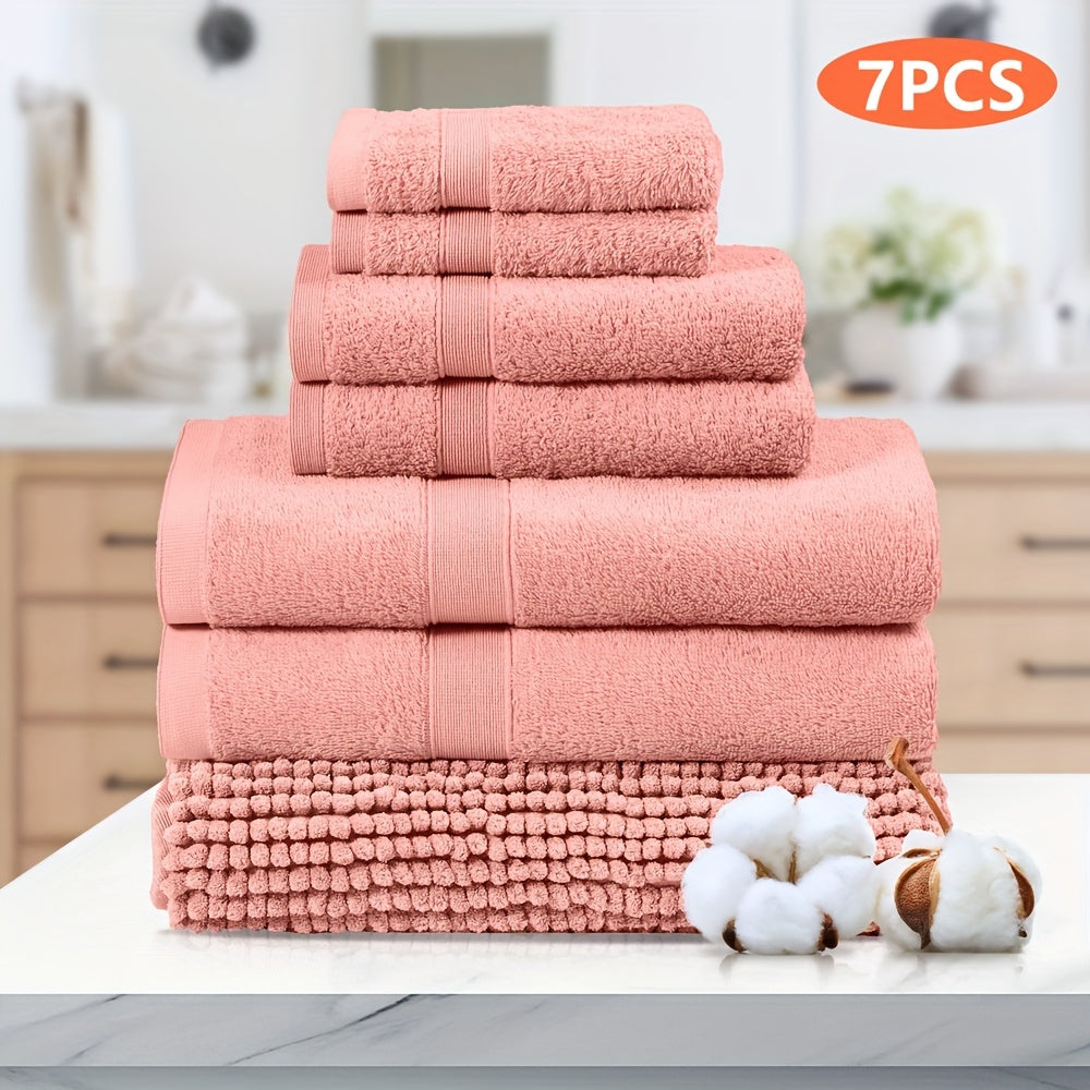 7-Piece Machine Washable Cotton Bath Towel Set product detail 25
