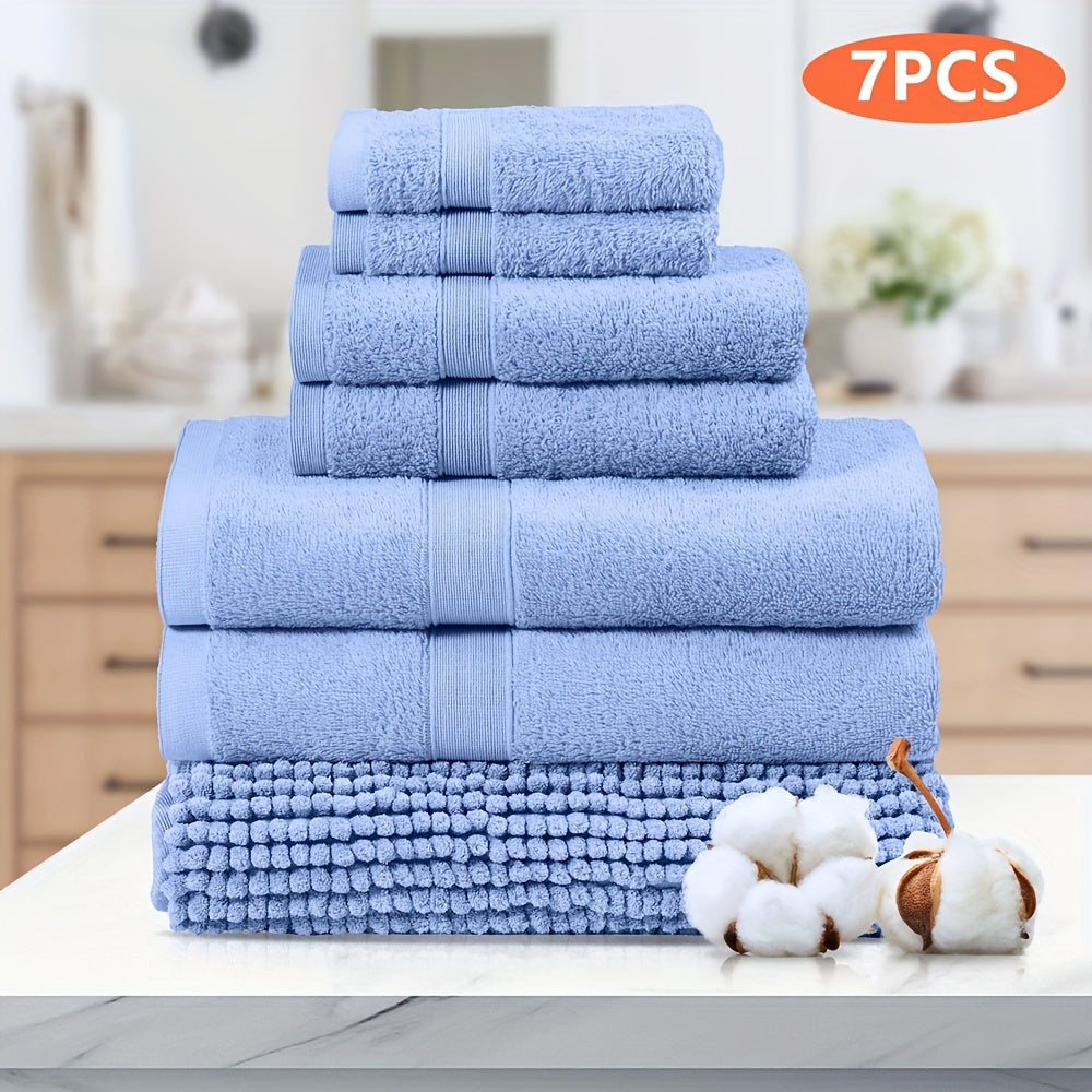 7-Piece Machine Washable Cotton Bath Towel Set - 550GSM for Bathroom – additional product view 28