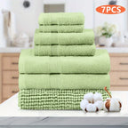 7-Piece Machine Washable Cotton Bath Towel Set product detail 9