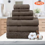 7-Piece Machine Washable Cotton Bath Towel Set product detail 3