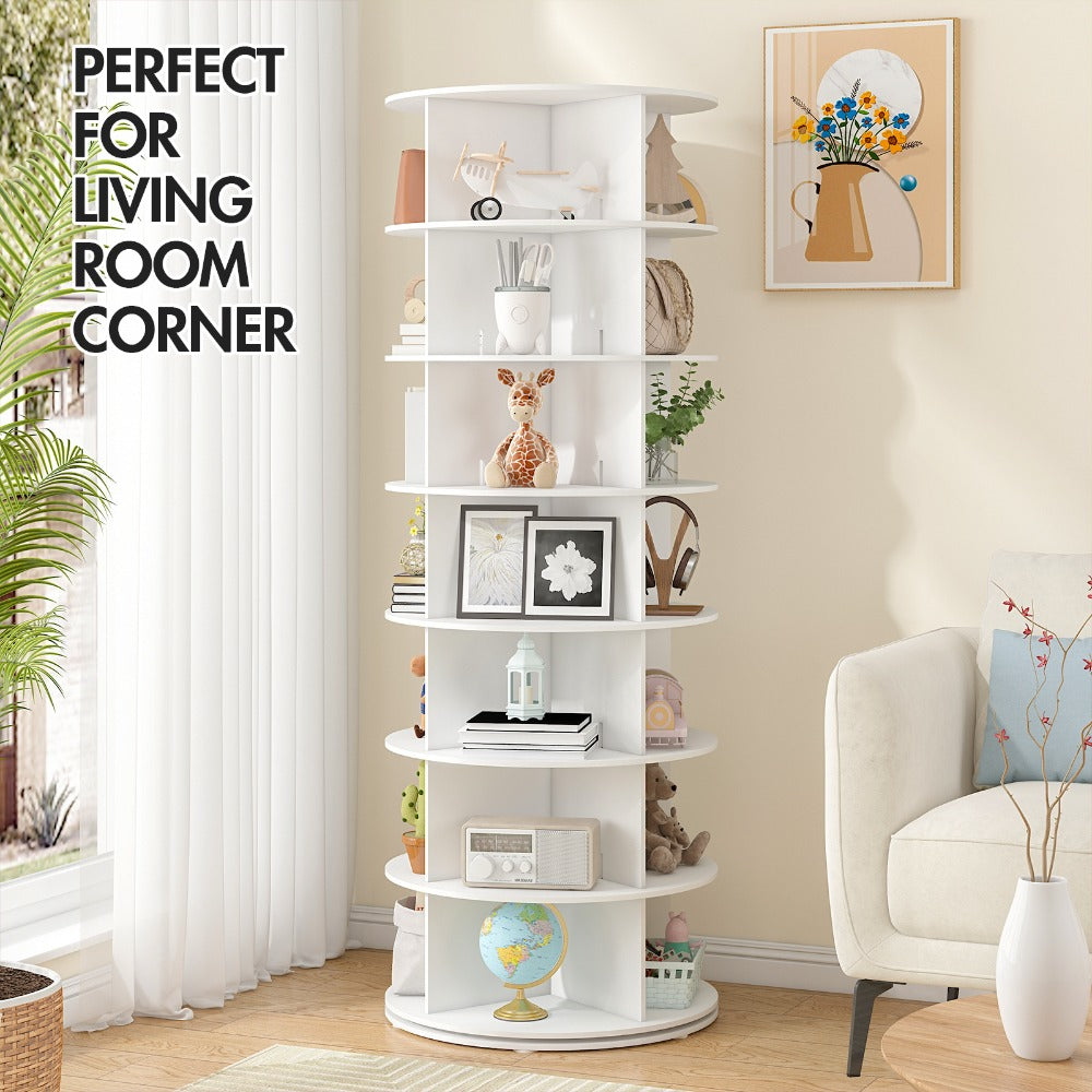 7-Tier Rotating Shoe Rack – Space-Saving Entryway Storage – close-up product details