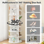 7-Tier Rotating Shoe Rack – Space-Saving Entryway Storage – feature reference