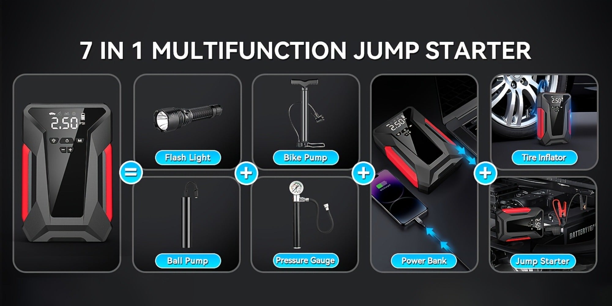 7000A 150PSI Portable Car Jump Starter product detail 21