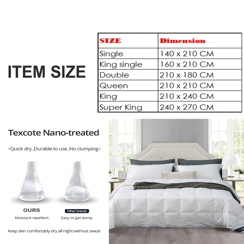 700GSM Bamboo Blend Quilt – Comfortable Bedroom Doona – design and construction details
