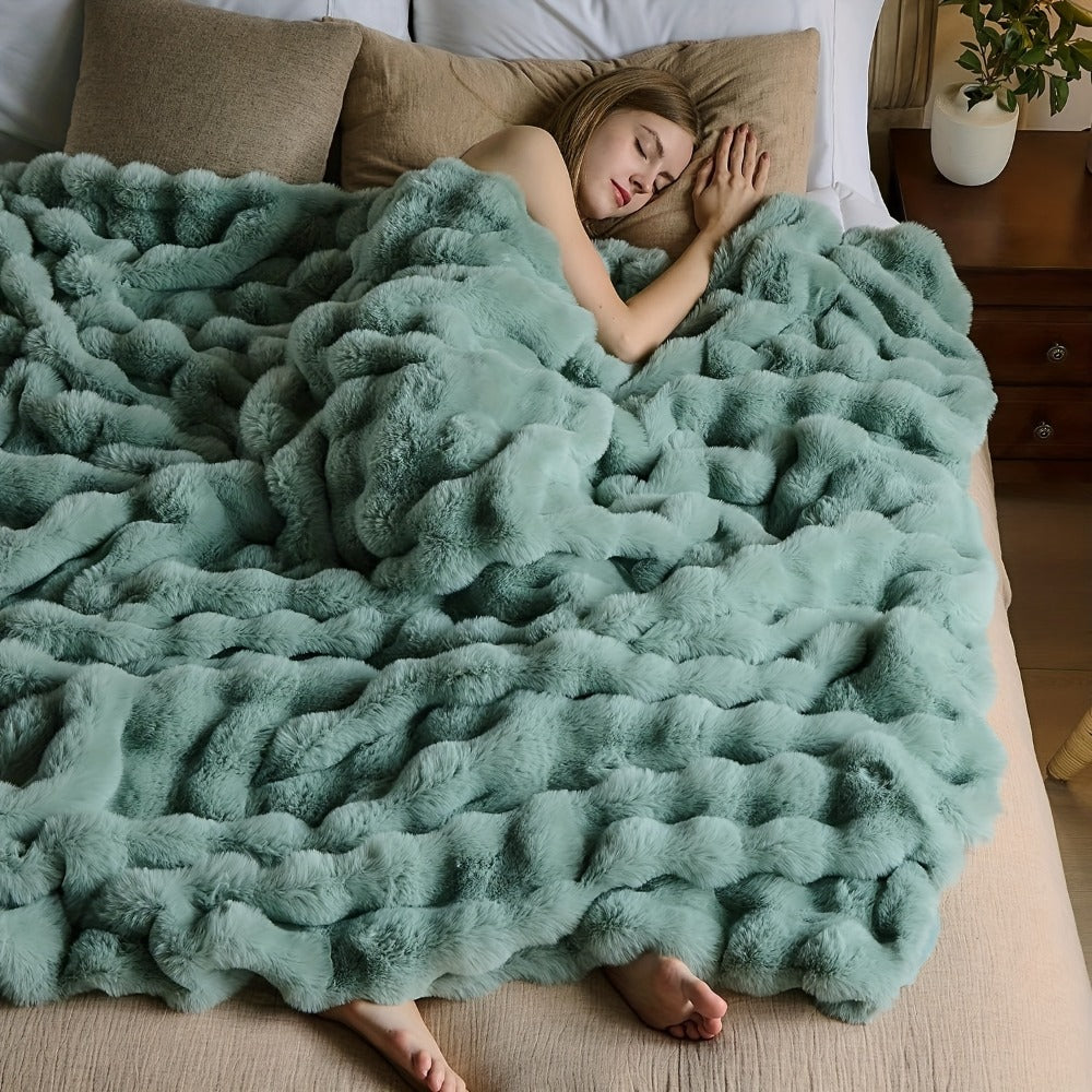 Faux Fur Throw Blanket for Australian bedrooms