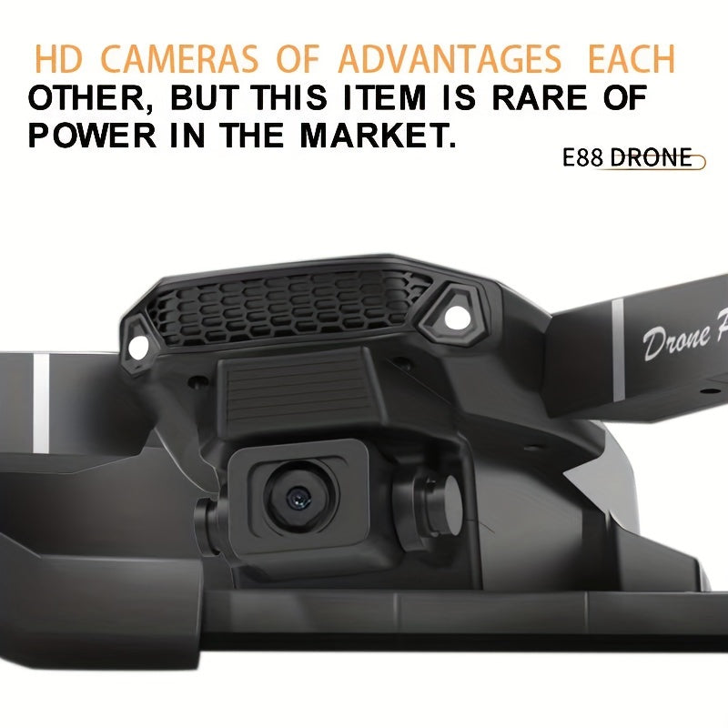 2025 New E88 Drone HD Dual Camera Built In Screen One Click Takeoff WiFi Application Control USB Charging Durable Design Suitable for Beginners Outdoor Camping VLOG Aerial Photography Perfect Gift