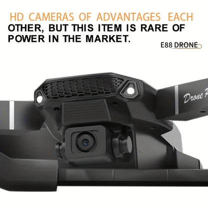 2025 New E88 Drone HD Dual Camera Built In Screen One Click Takeoff WiFi Application Control USB Charging Durable Design Suitable for Beginners Outdoor Camping VLOG Aerial Photography Perfect Gift