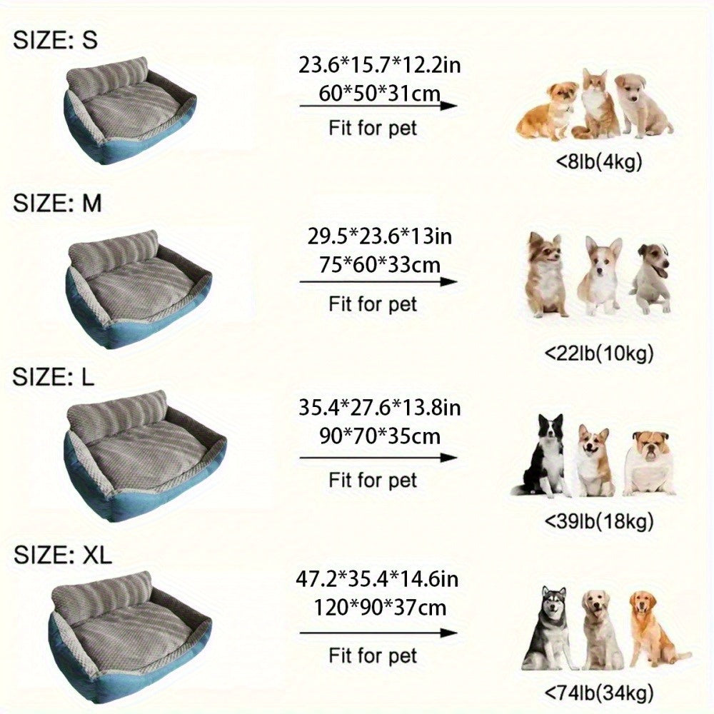 Indoor Comfortable Dog Cage Mat, Winter Warm Dog Bed, Golden Retriever Pet Sleeping Mat, All-Season Large Dog Sofa, Dog Mat