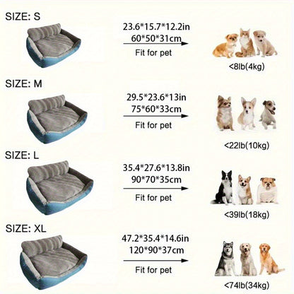 Indoor Comfortable Dog Cage Mat, Winter Warm Dog Bed, Golden Retriever Pet Sleeping Mat, All-Season Large Dog Sofa, Dog Mat