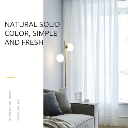White Sheer Curtains Rod Pocket Window Sheer Voile Curtain Semi Transparent Grommet Curtains for Living Room And Bedroom 140cmx213cm