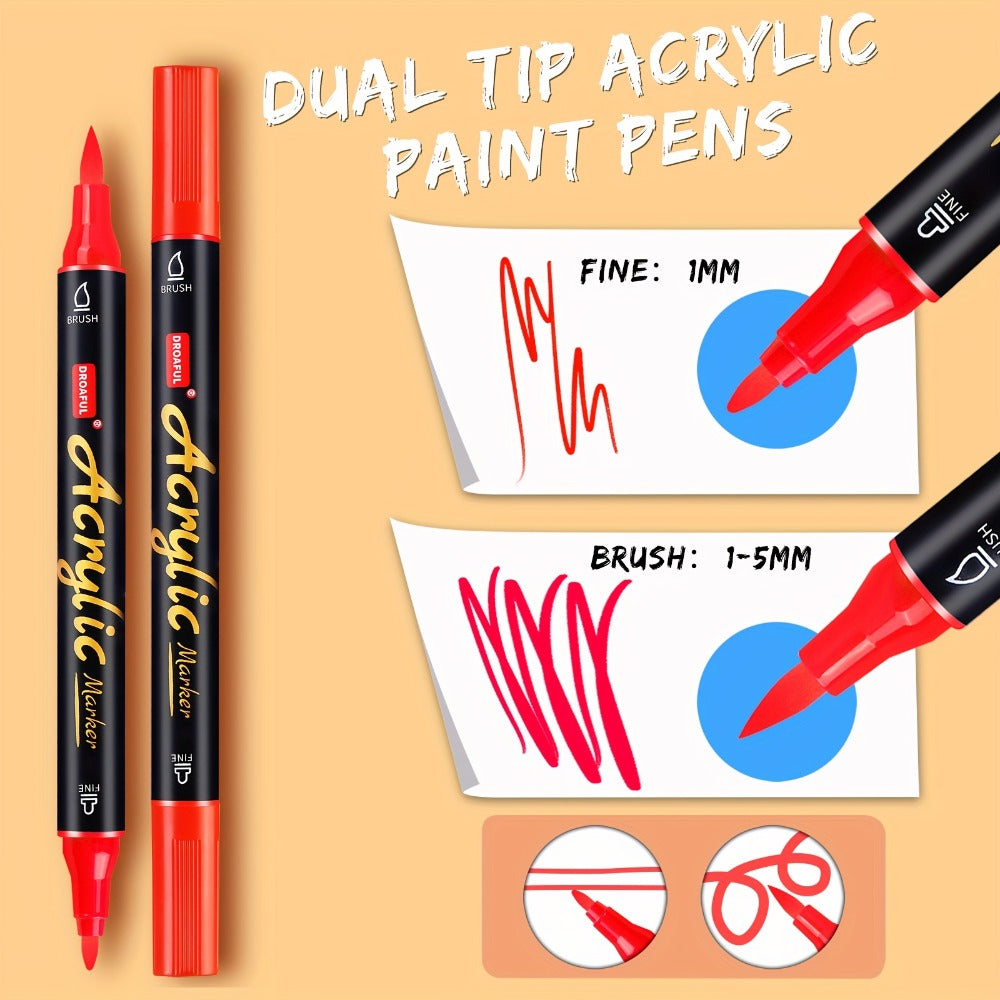 72 Color Dual Tip Art Marker Set for Home Studio Projects – alternate product view