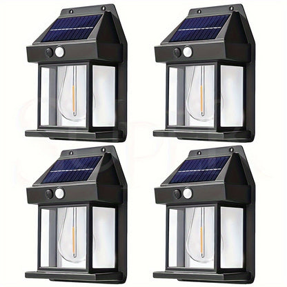 2/4/6/8Packs Solar Wall Lights Outdoor, Dusk To Dawn Porch Lights Fixture, Motion Sensor Outdoor Lights With 3 Modes & Motion Sensor, Waterproof Solar Sconce Lights With Clear Panel For Entryway Front Door Patio Fence Yard Garage, Patios, Porches