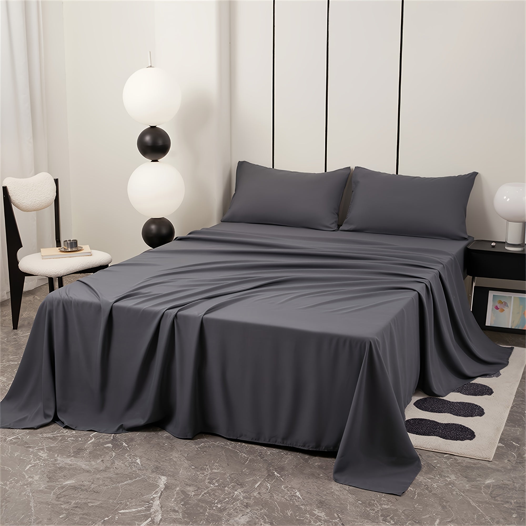4pcs Egyptian Cotton 2000TC Super Soft Bed Sheet Set Breathable Sheet Bedding - Luxury Sheets, Breathable And Warm, Fade And Wrinkle  Hotel Bedding, A Great Gift for Christmas, Halloween, New Year