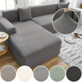 1pc Thick Elastic Jacquard Sofa Cover Solid Plain Slipcover Spandex Furniture Protector for Bedroom Office Living Room Home Decor - Easy to Clean, Pet-Friendly, And Durable
