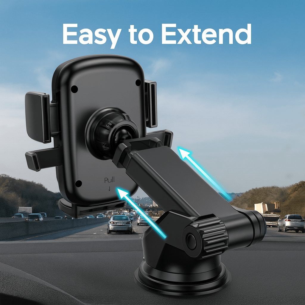 Borofone BH60 Car Mount Mobile Phone Holder – Car Mount with 360° Rotation & Strong Suction Cup