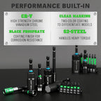 74-Piece Magnetic Nut Driver Set - Metric and SAE Bits – design and construction details