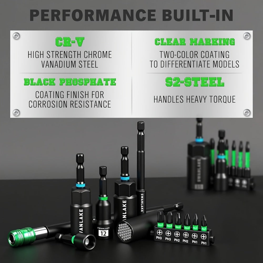 74-Piece Magnetic Nut Driver Set - Metric and SAE Bits – design and construction details