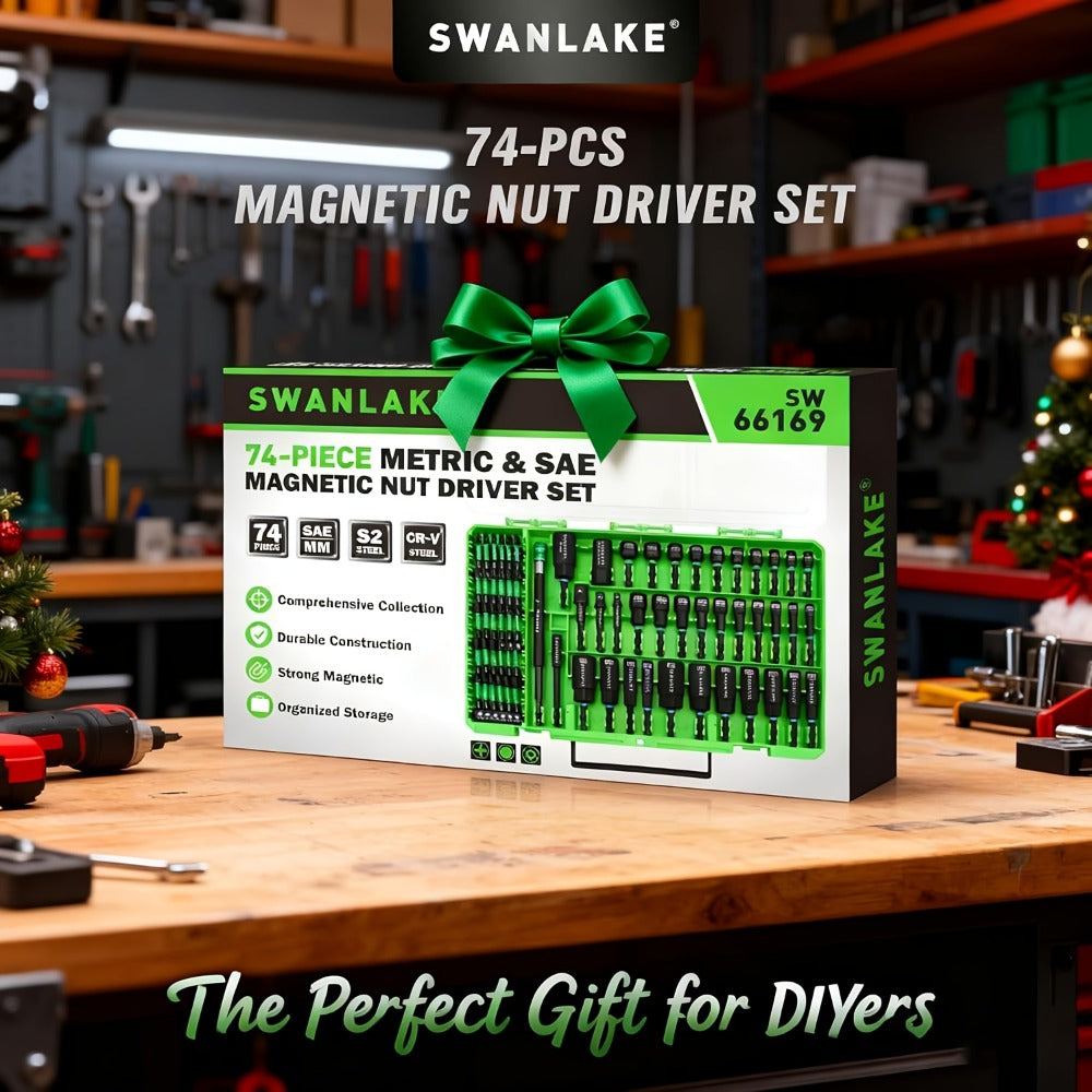 74-Piece Magnetic Nut Driver Set - Metric and SAE Bits – additional product view 9