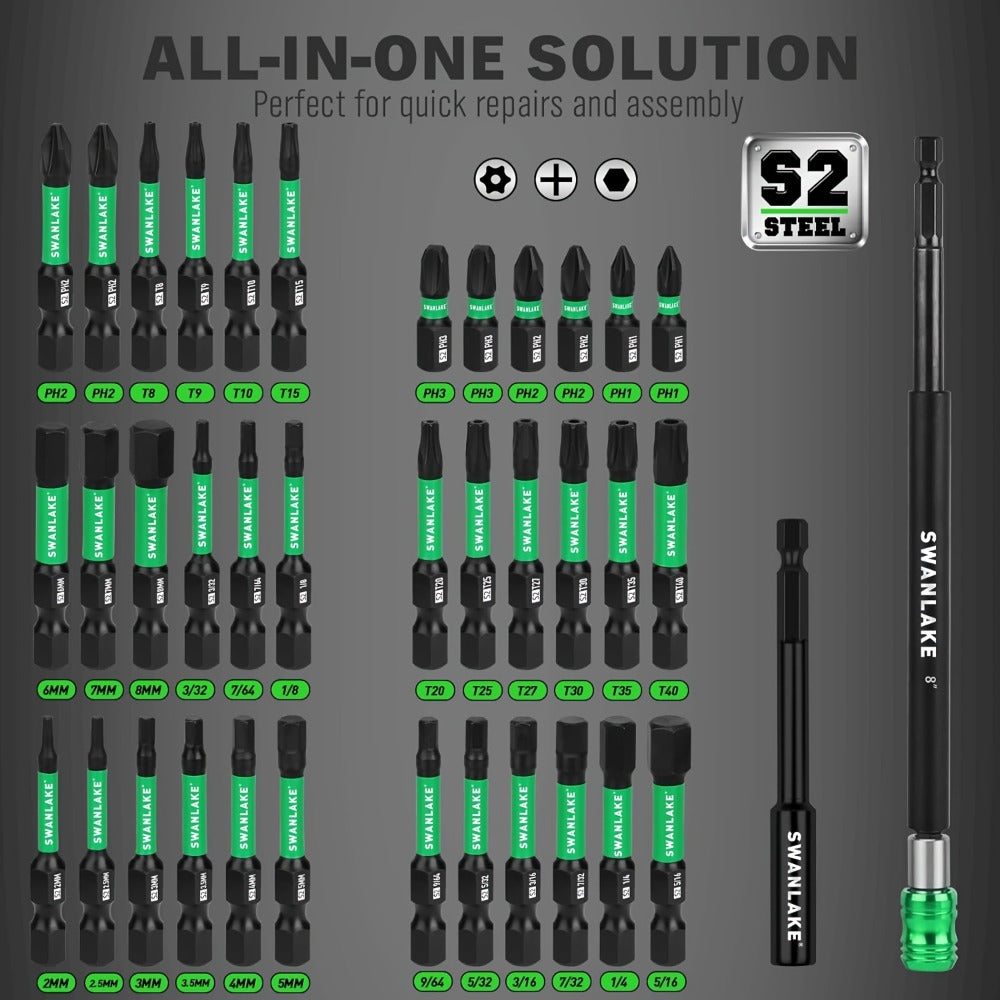 74-Piece Magnetic Nut Driver Set - Metric and SAE Bits – close-up product details