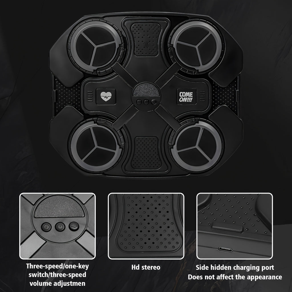 Smart Music Boxing Trainer USB Charging ABS Material, Suitable for Agility And Fitness Training, Adjustable Resistance And Multi Directional Perforation Tracking, Equipped with Light Training Mat, Suitable for Home Gym Exercise, Christmas Gift