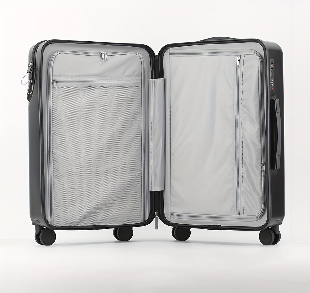 20"/24"/26" Lightweight Rolling Luggage with TSA Lock & Dual Spinner Wheels - Hard Shell ABS Suitcase, Large Capacity Travel Boarding Case for Daily Use, Black and White Options, Travel Luggage | Modern Suitcase | Hard Shell Suitcase, Luggage for Travel