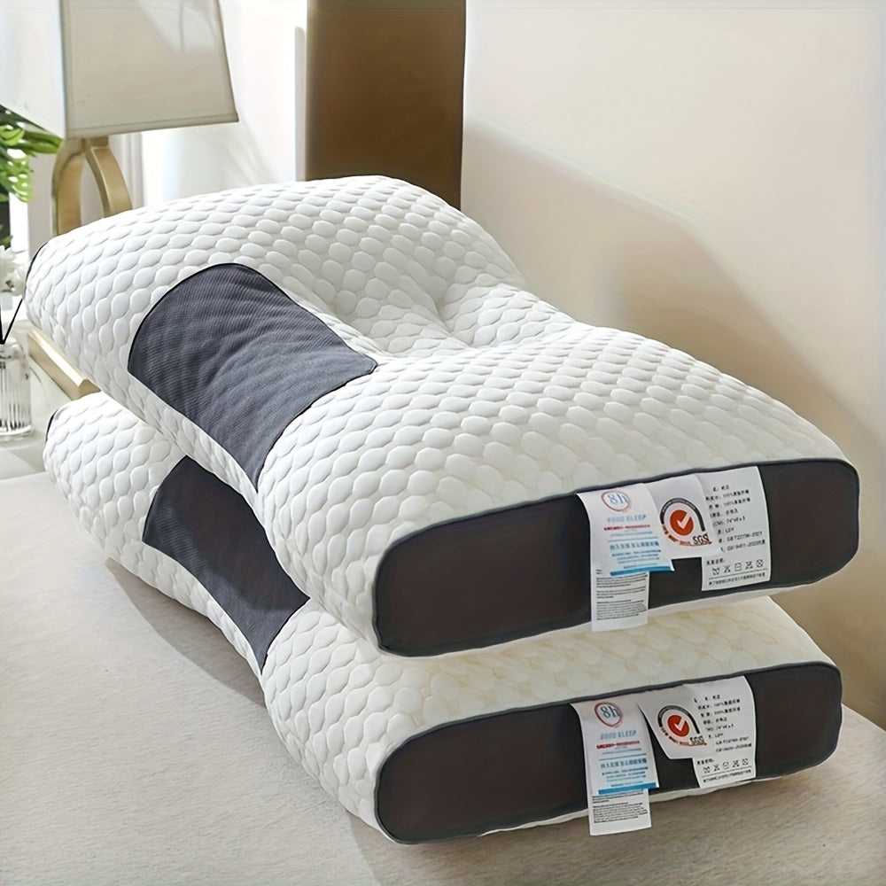 2pcs/4pcs Soft Neck Massage Couple Pillows - Adjustable Profile Support, High Quality Pillow Core, Machine Washable for Sleeping Comfort. Suitable for All Seasons, Applicable for Side Sleepers Back Sleepers