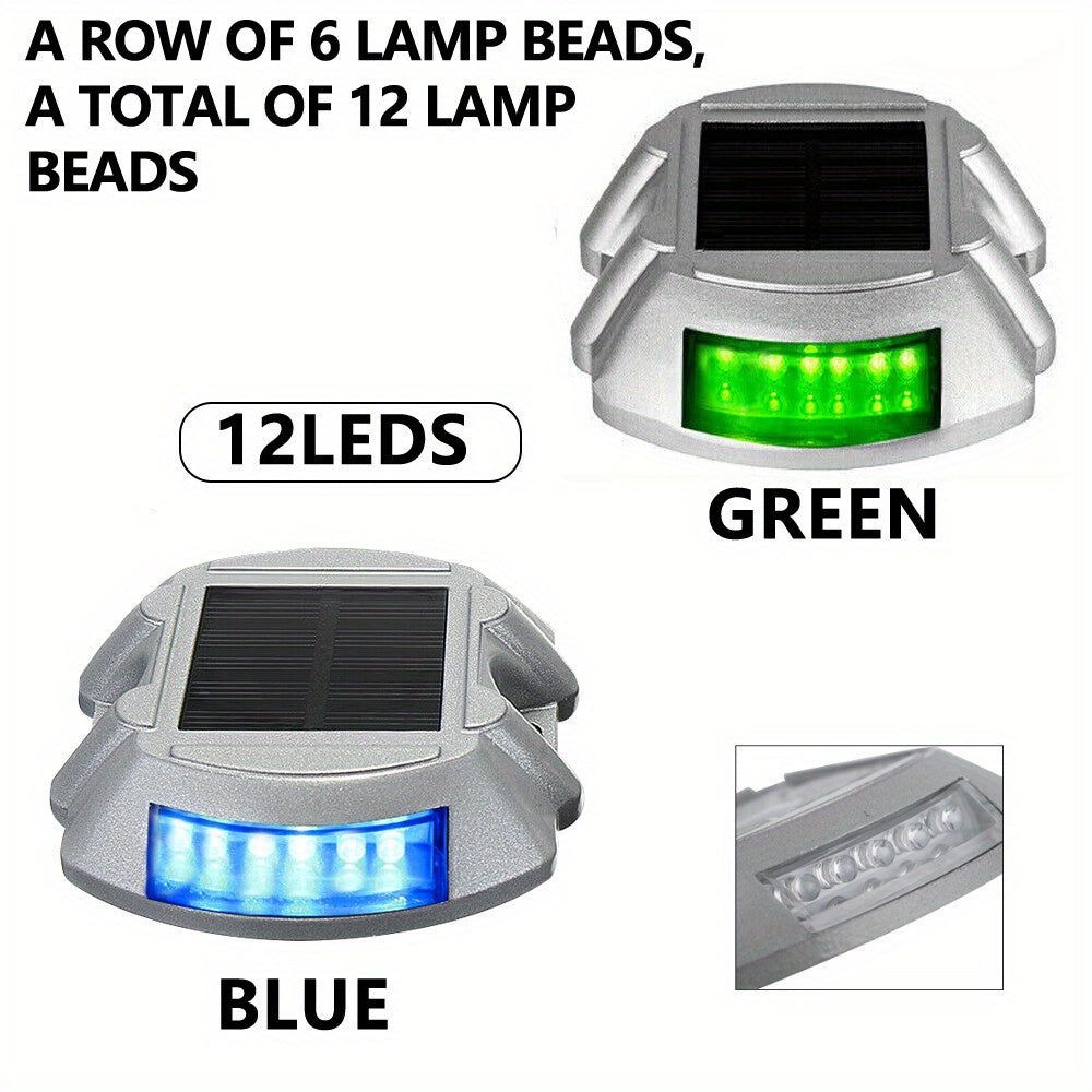 Courtyard And Lawn Solar Street Lights -12LED Beads/outdoor Road Step Dock Lights, Wireless Deck Lights Suitable for Small Paths, Garden Sidewalks, Sidewalks, Steps, Courtyards, And Safety Signs