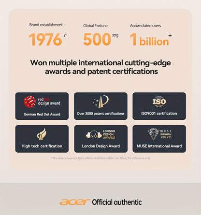 [Acer Official Authentic] In-Ear Design | TWS Wireless Headset | Stereo | Heavy Bass | Low Latency | Comfortable Wearing (Study/Business/Sports/Running/Fitness) | Portable Design | Multi-Device Compatible (Mobile Phone/Tablet/Laptop) | Recommended f
