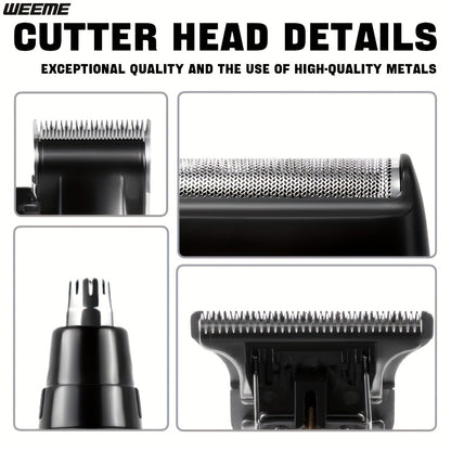 WEEME 4pcs/3pcs/1pc Beard Trimmer, Hair Clippers Men'S Shaver Electric Razor, Cordless Barber Clippers And Trimmers Set, Hair Cutting Kit for Men Grooming, Home And Barber Use, Precision Styling Tools, Ideal Father'S Day Gift