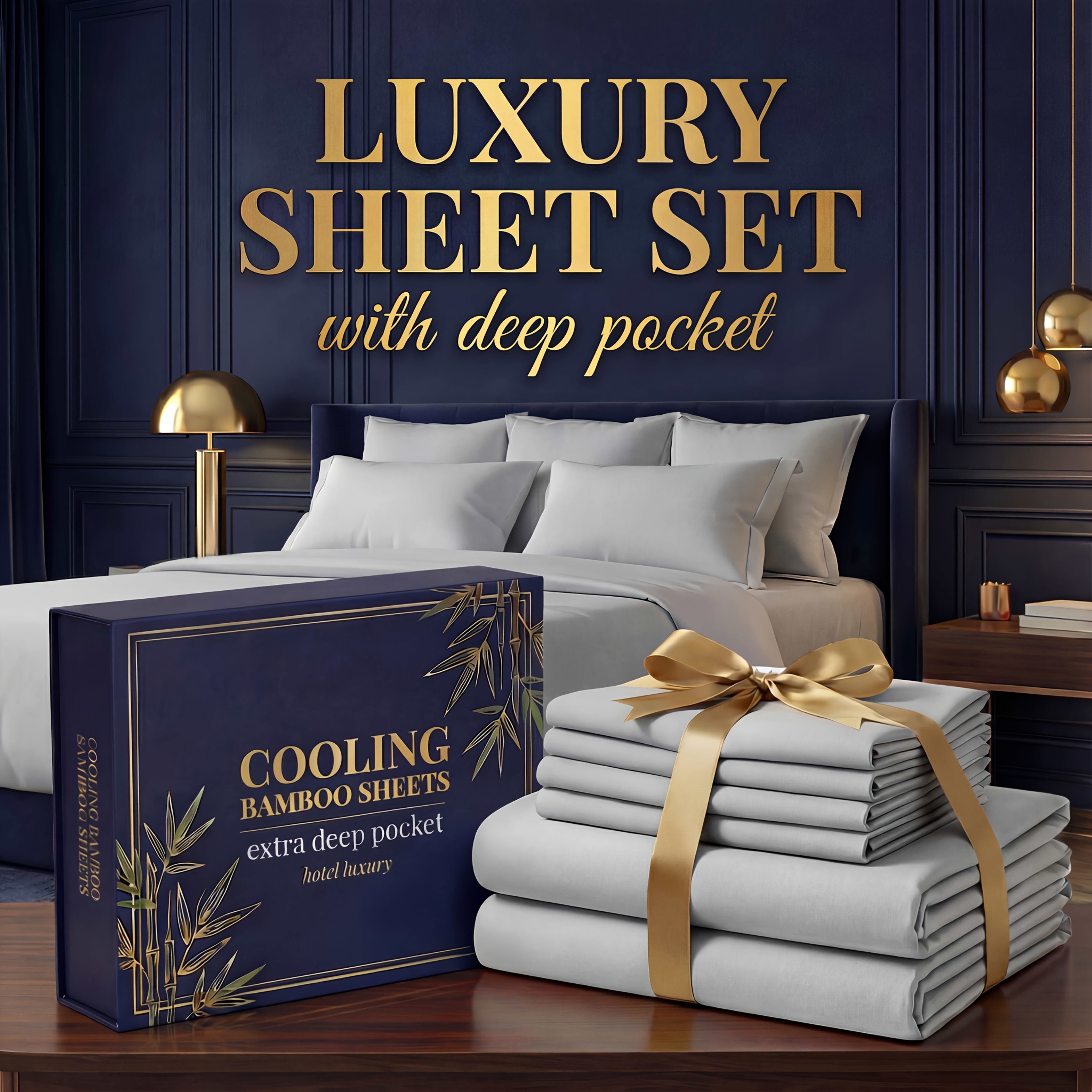 Bamboo Fiber Bedding Including a 3/4pcs Cover, Sheet, And Pillowcases, Designed to Be Soft And Gentle on The Skin, Providing Comfort And Breathability, Ideal for Those Who Sleep Hot, Featuring a Deep Pocket Design for a Snug And Secure Fit