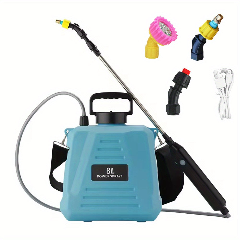 5/8L Electric Sprayer, Lawn And Garden Sprayers, Battery-Operated Sprayer Featuring 3 Mist Nozzles, Garden Sprayer with Adjustable Shoulder Strap, Rechargeable Weed Sprayer for Lawns