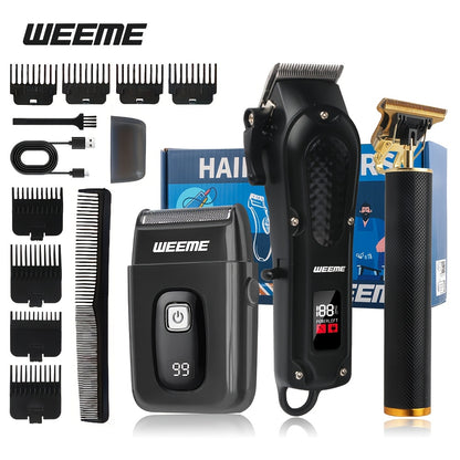 WEEME 4pcs/3pcs/1pc Beard Trimmer, Hair Clippers Men'S Shaver Electric Razor, Cordless Barber Clippers And Trimmers Set, Hair Cutting Kit for Men Grooming, Home And Barber Use, Precision Styling Tools, Ideal Father'S Day Gift