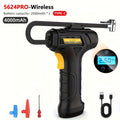 Cordless Tire Inflator Portable Air Compressor with Auto-Shutoff, with Digital Pressure Gauge/LED Light,, for Car, Motorcycle, Bike, Ball - Compact, Rechargeable, Christmas Gift
