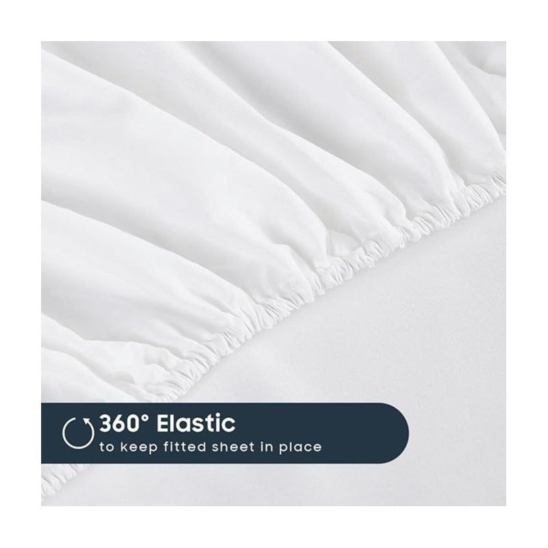 4pcs Bed Sheet Set - Ultra Soft - Super Cooling & Soft Bed Sheets - Fitted Sheet Deep Pocket Up to 35cm - Hotel-Quality Bedding Sheets Set - GREAT GIFTS