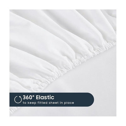 4pcs Bed Sheet Set - Ultra Soft - Super Cooling & Soft Bed Sheets - Fitted Sheet Deep Pocket Up to 35cm - Hotel-Quality Bedding Sheets Set - GREAT GIFTS