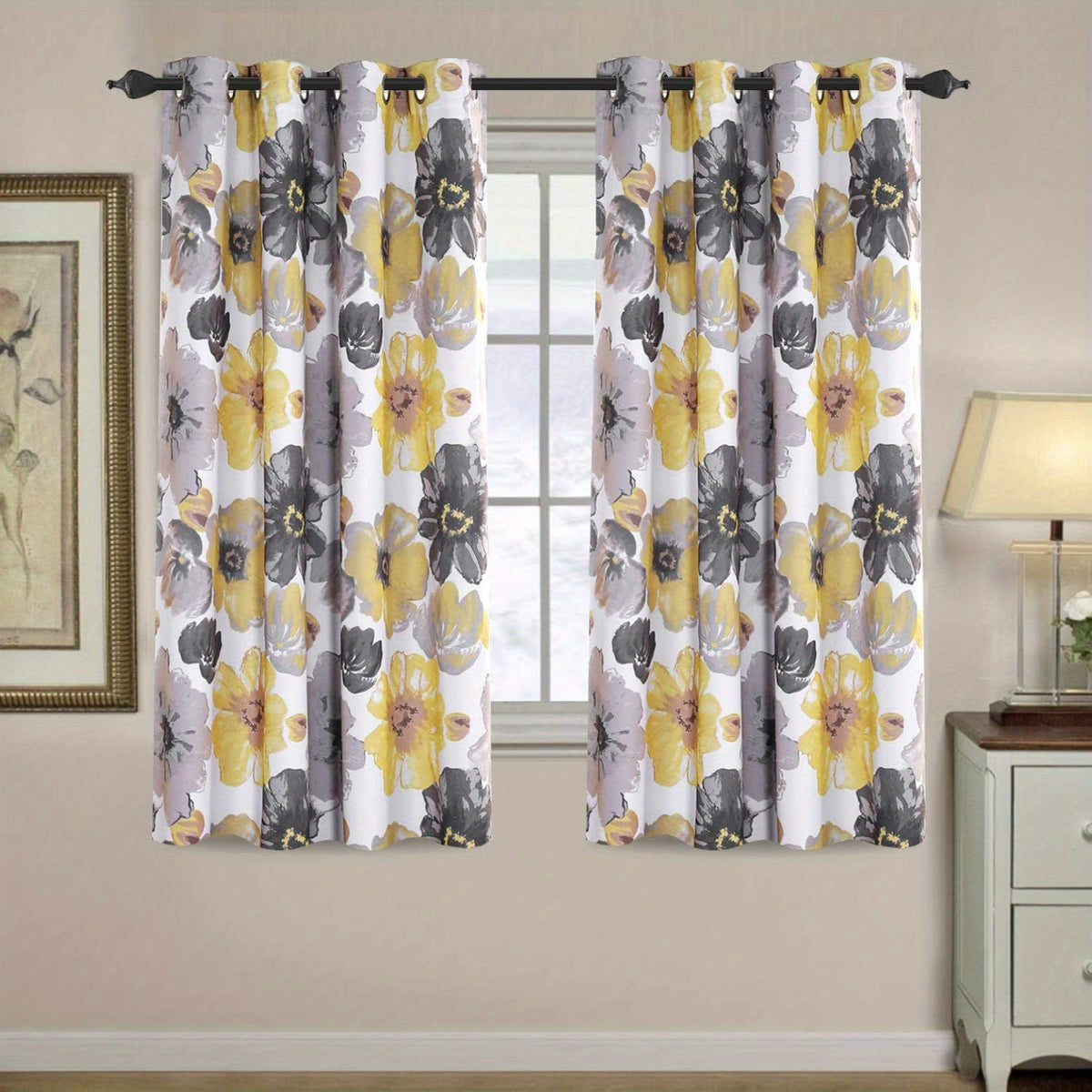 Modern Brown Blackout Curtain Set product detail 45