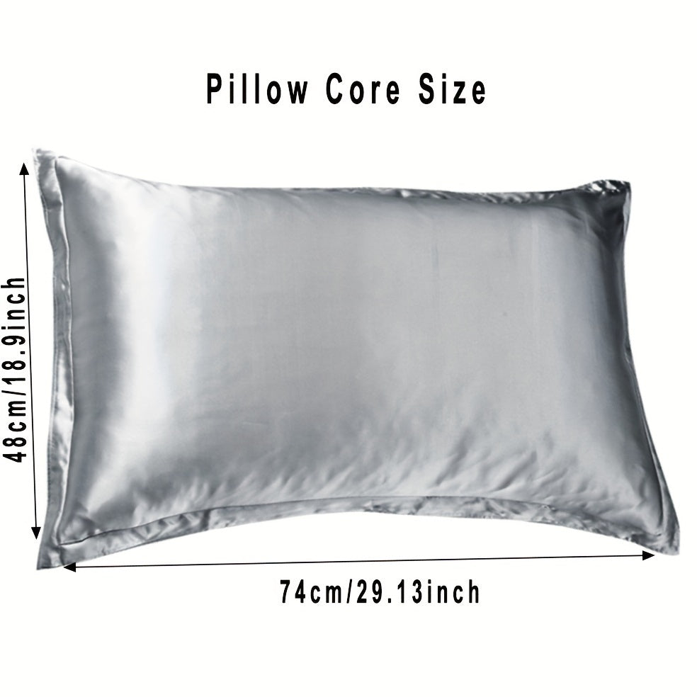 2pcs Mulberry Silk Pillow Case Slip Protector 19 Momme Silky Double Sides, Without Pillow Core
