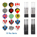 12pcs 24g Darts and 42pcs Dart Flights, Suitable for Indoor and Outdoor Games Sports