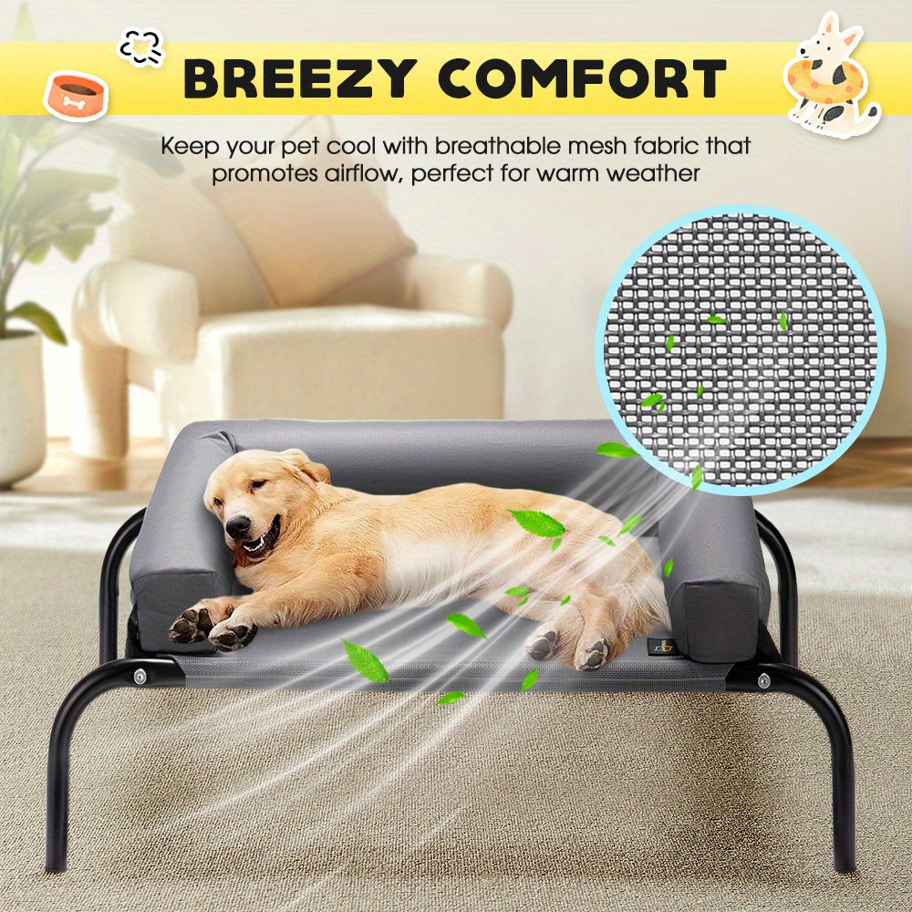 Washable Cooling Dog Bed with Pillows - Black – additional product view 21